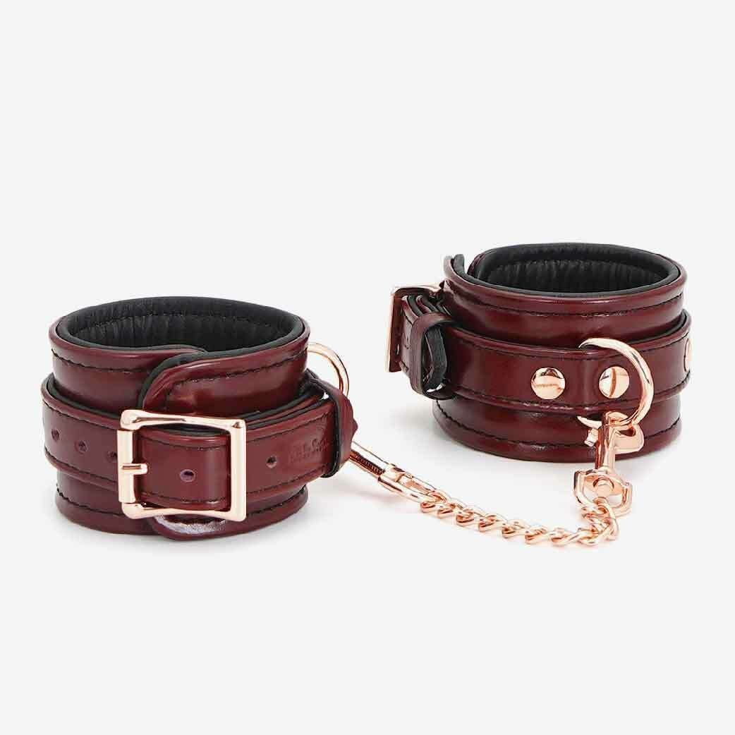 Liebe Seele 皮革手銬 酒紅色