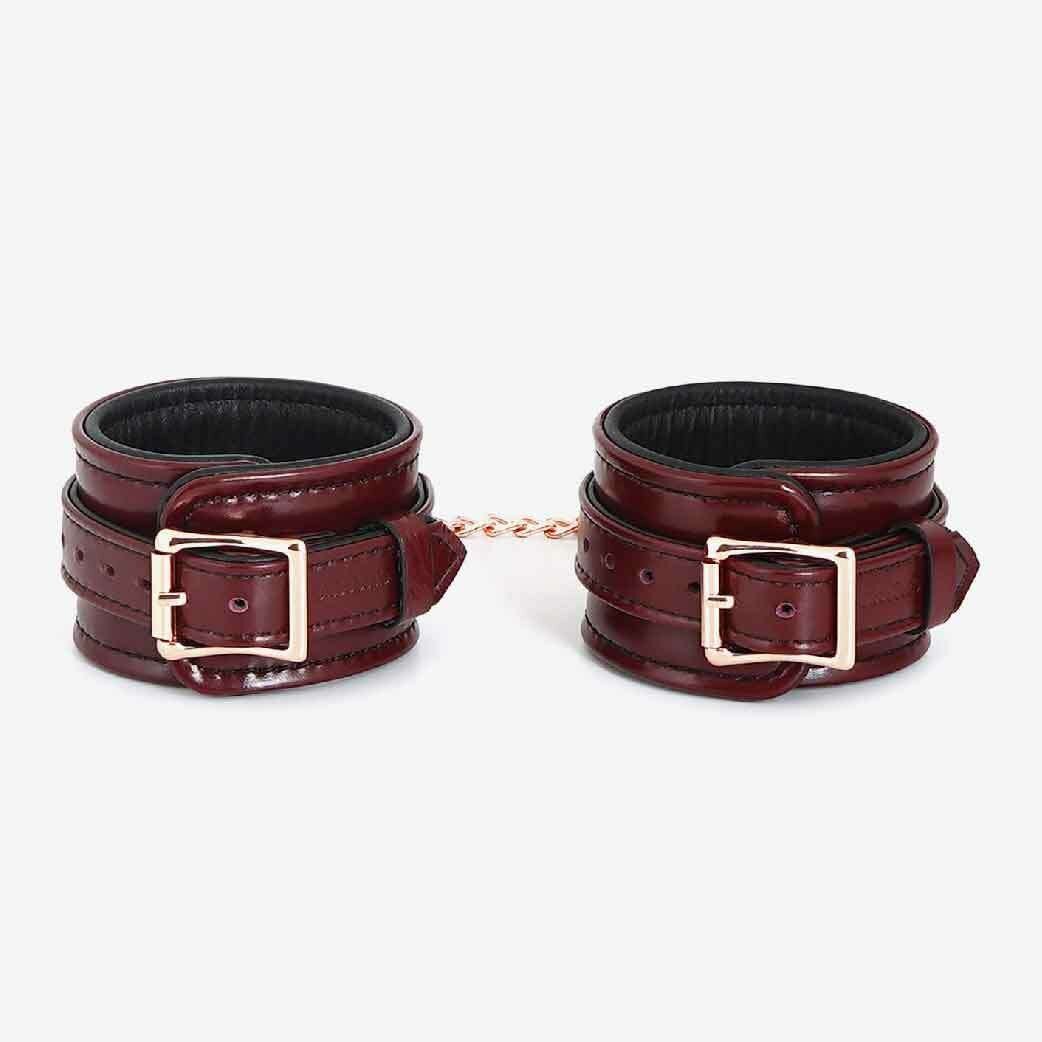 Liebe Seele 皮革腳扣 酒紅色