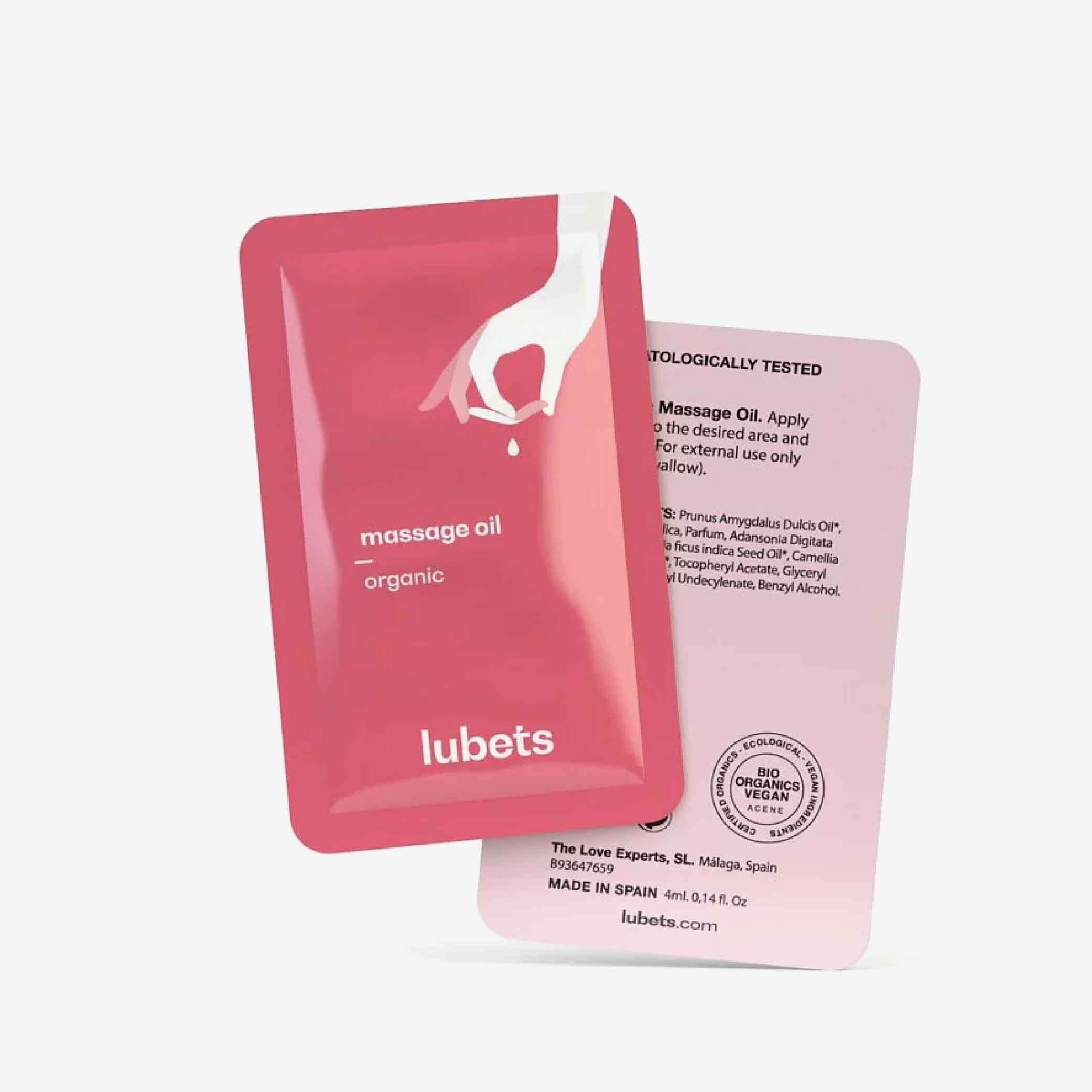 lubets 天然有機暖感按摩油 十片隨身包