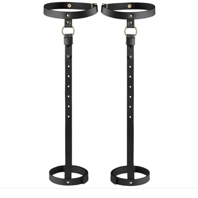 Bijoux Indiscrets MAZE 後腿束縛皮帶 黑色