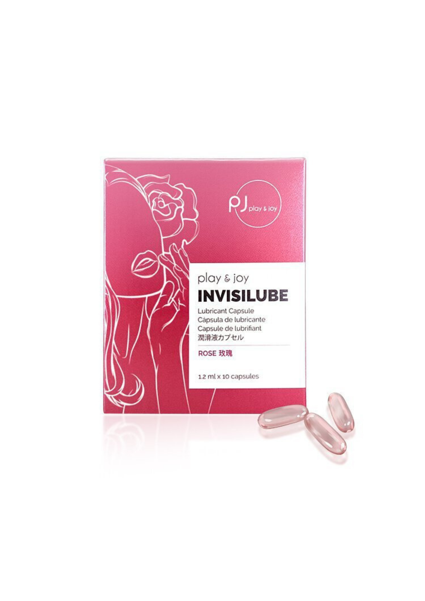 PLAY & JOY InvisiLube 隱形膠囊矽性潤滑液 玫瑰味 10粒