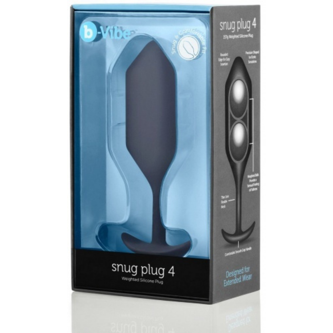 b-Vibe Snug Plug 4 後庭塞 黑色