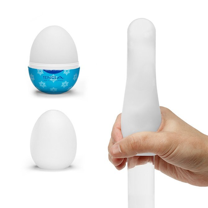 TENGA EGG 柔軟本體拉伸及手握示意