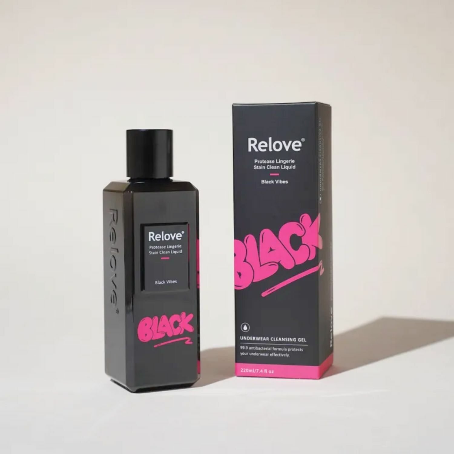 Relove 私密衣物蛋白酵素去漬抑菌手洗精 木質黑茶 (ALL BLACK 特別版) 220ml