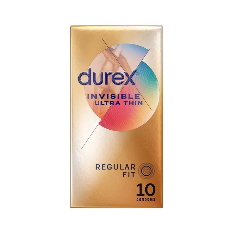 Durex 杜蕾斯 Invisible Regular Fit 超薄裝更薄型 10片裝 乳膠安全套