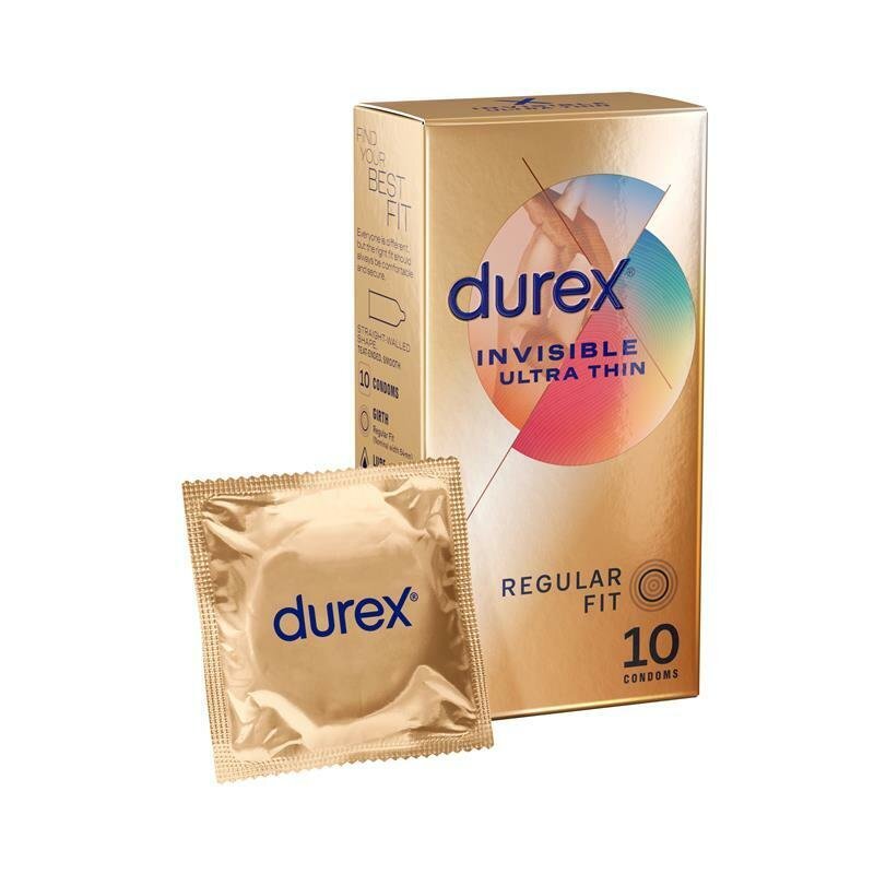 Durex 杜蕾斯 Invisible Regular Fit 超薄裝更薄型 10片裝 乳膠安全套