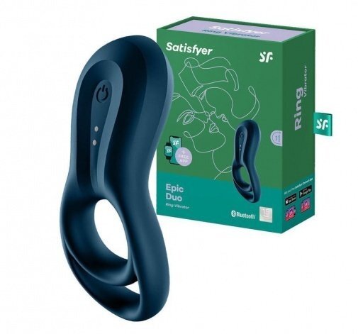 Satisfyer Epic Duo 震動持久環 藍色