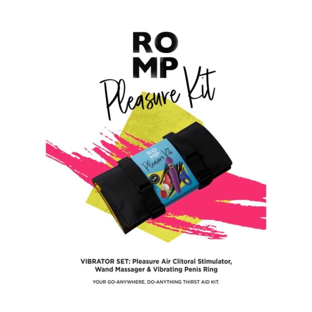 ROMP Pleasure Kit 3件性趣玩具套裝: 持久環，陰蒂吸啜器及按摩棒