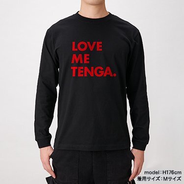 TENGA Love Me Tenga 長袖 T 恤 黑色