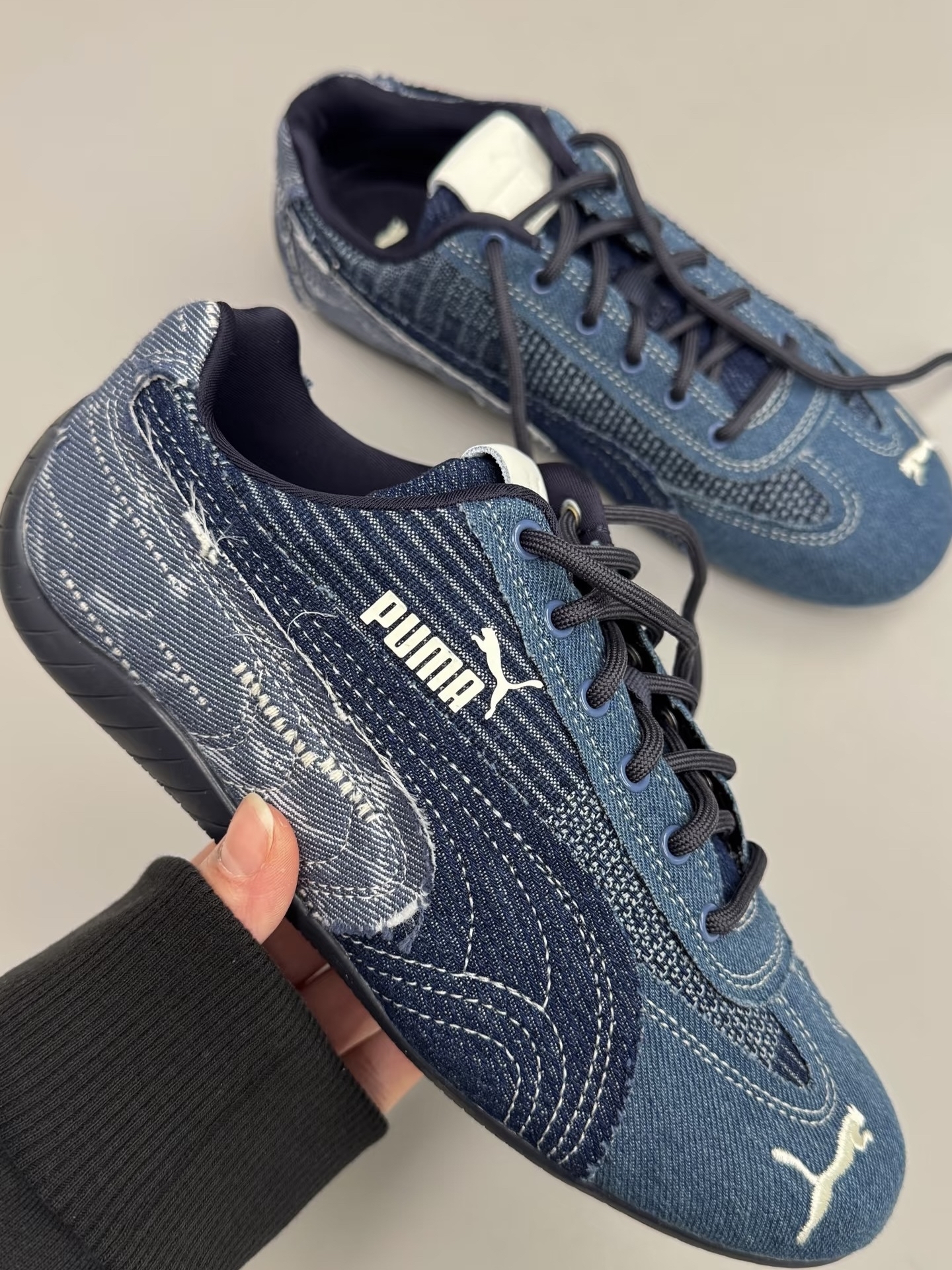 代購-PUMA speedcat Crafted Denim 休閒鞋 男女同款 藍色 408129-01