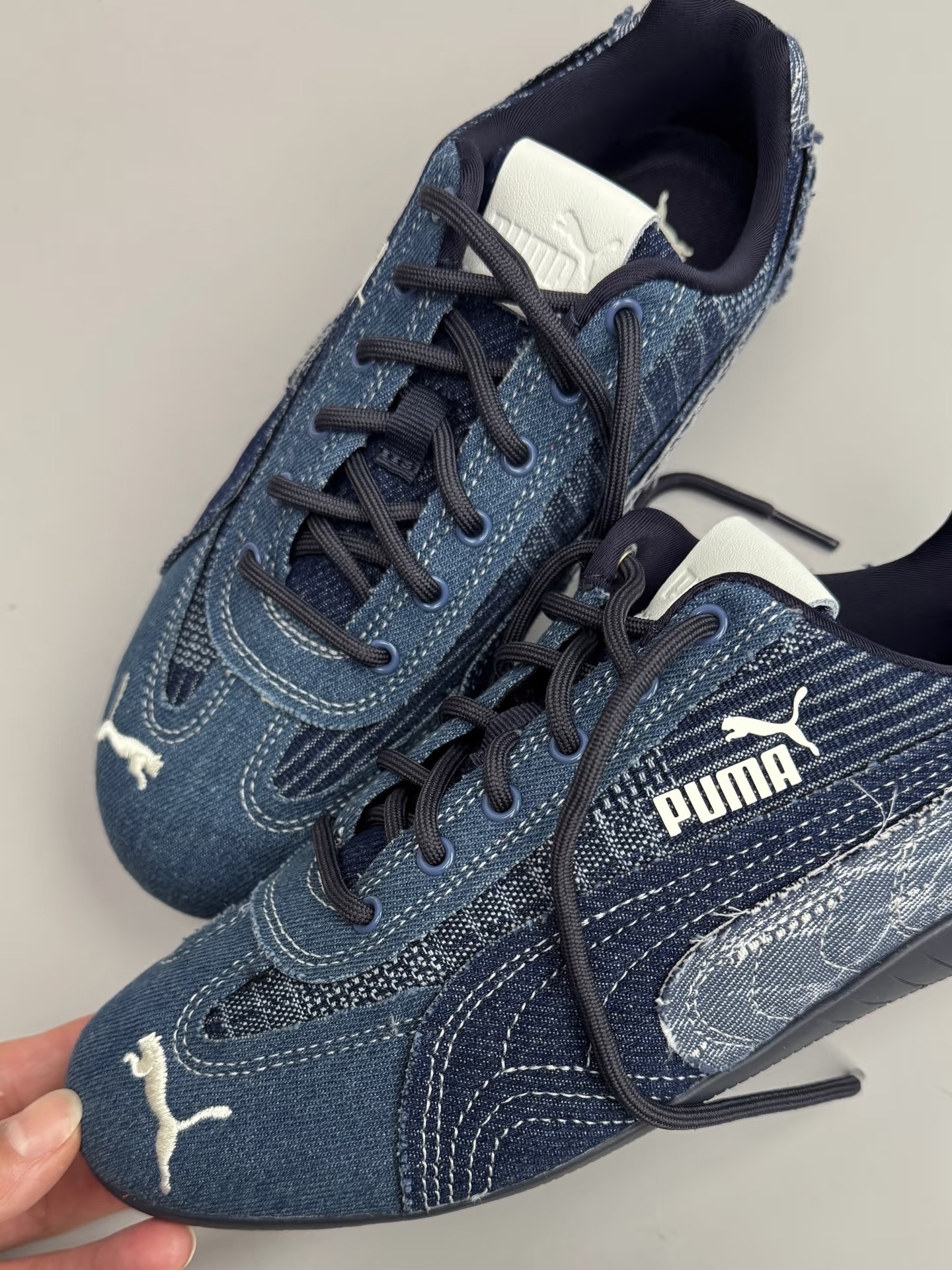 代購-PUMA speedcat Crafted Denim 休閒鞋 男女同款 藍色 408129-01