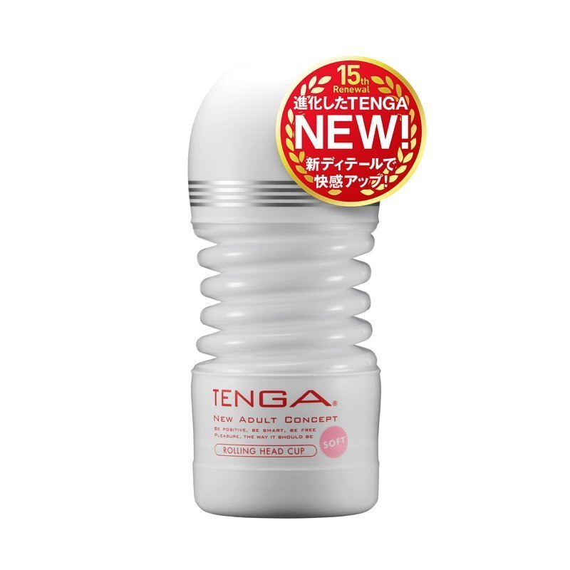 TENGA ROLLING HEAD CUP 騎乘體位飛機杯 柔軟型 (第二代）- 白色