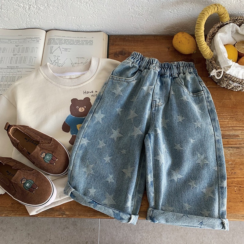 滿天星 牛仔長褲