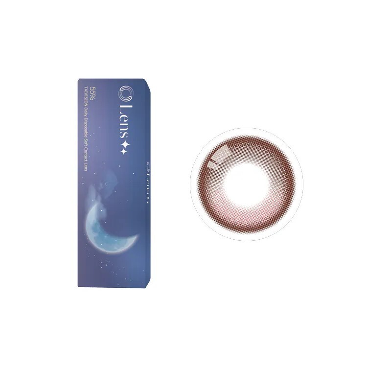 Lens++月牙定位【星月粉棕】日拋 10入