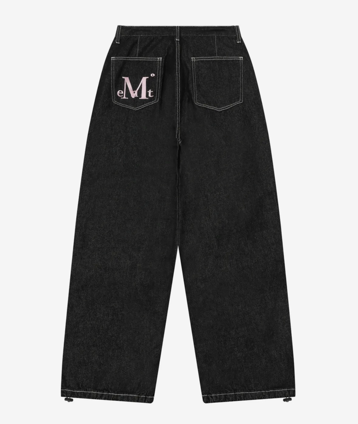 [ Mu cent ] 大Logo牛仔闊腿褲男女通用款（2種顏色）