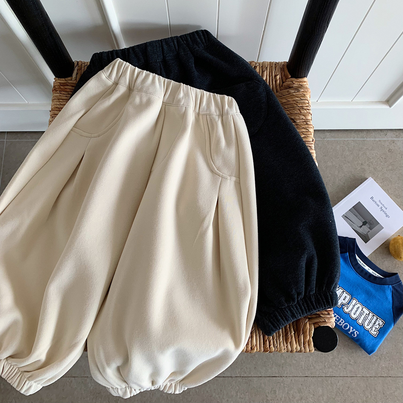 小圓袋 寬鬆束口長褲