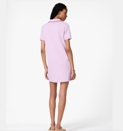 [S] KATE SPADE LIGHT BERRY BLOSSOM RUFFLE LOGO POLO DRESS, KL559-501 [FINAL SALE] (SKS1716)