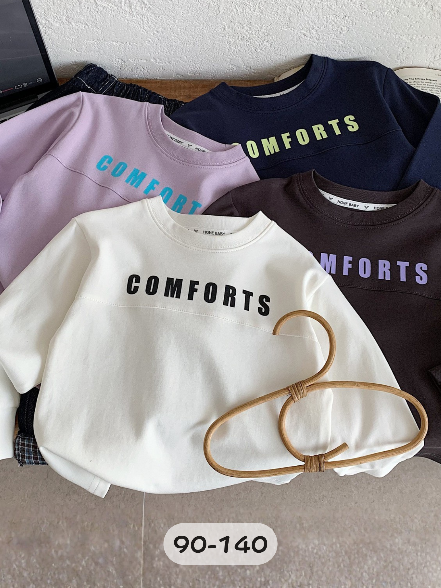 撞色字母 長袖上衣