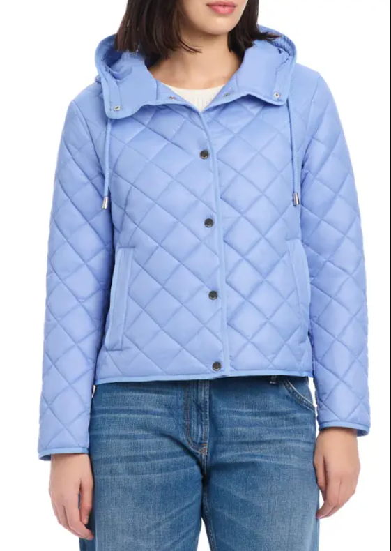 [S] KATE SPADE COSMIC ZEN NEW YORK PACKABLE QUILTED HOODED JACKET, KSQB25722-NR (SKS1717)