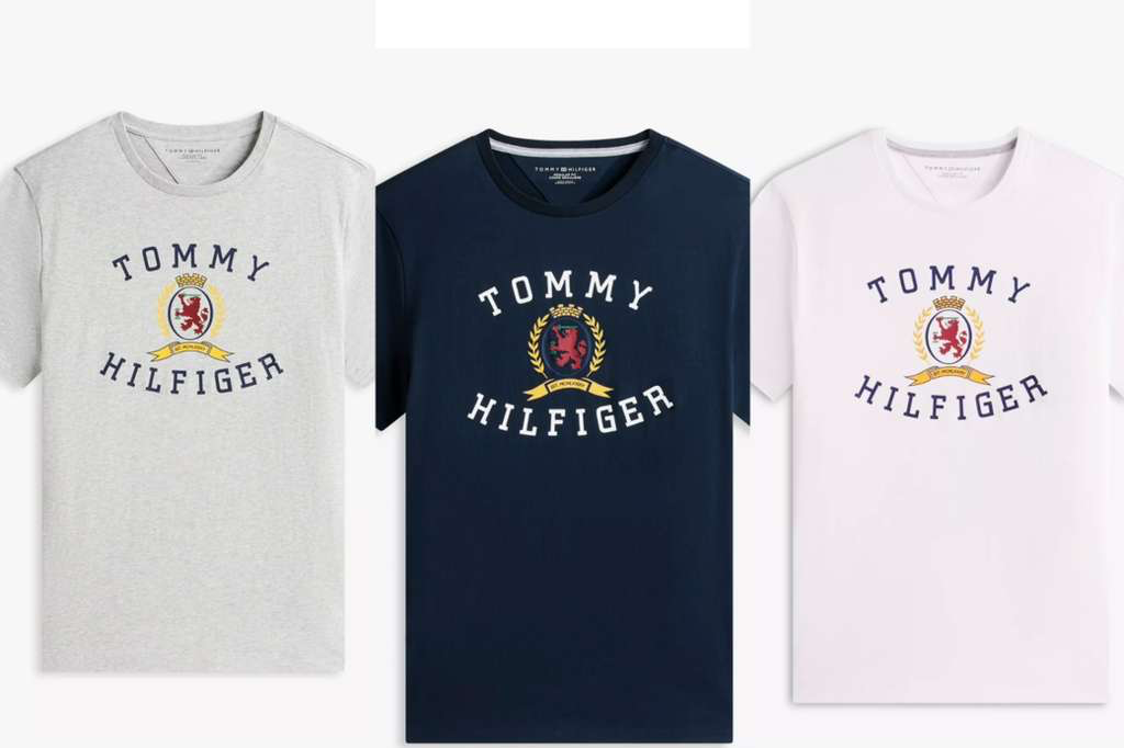 VO061 Tommy Hilfiger 男裝徽章刺繡經典學院風TEE