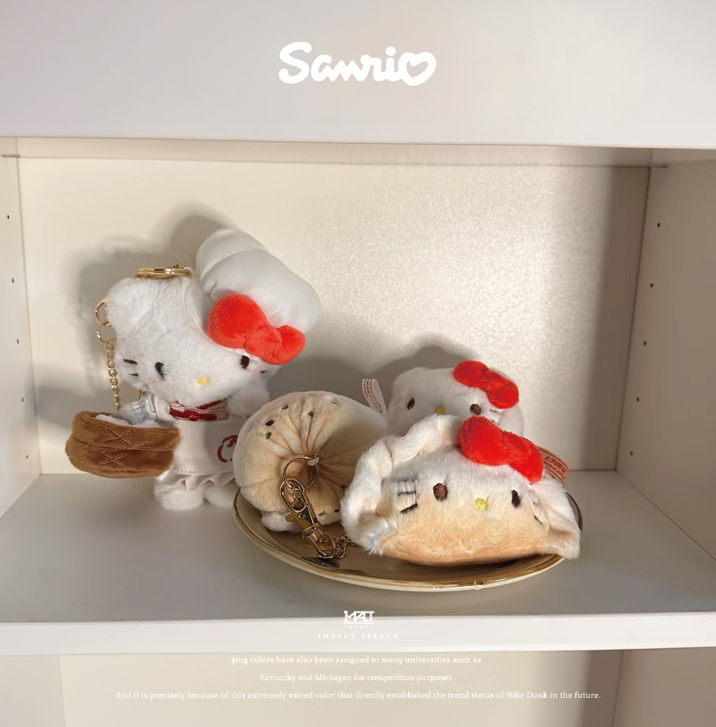 Hello Kitty 海外限定 新年款 糖葫蘆 生煎包 鍋貼 湯包 吊飾
