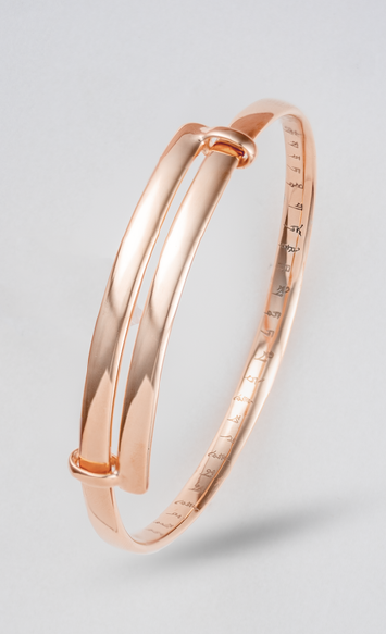 JA260220-M89-DDB2484-鍍紅金 SIZE : 55/50/45/40mm-材質:#925 硬銀- 大白傘蓋佛母 手鐲 改為旦形 不開較-(預計4月頭到貨，只限尖沙咀門店自取不包郵)