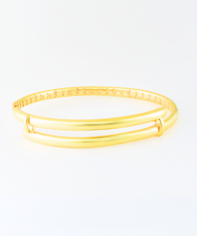 JA260220-M88-DDB2484-鍍黃金 SIZE : 55/50/45/40mm-材質:#925 硬銀- 大白傘蓋佛母 手鐲 改為旦形 不開較-(預計4月頭到貨，只限尖沙咀門店自取不包郵)