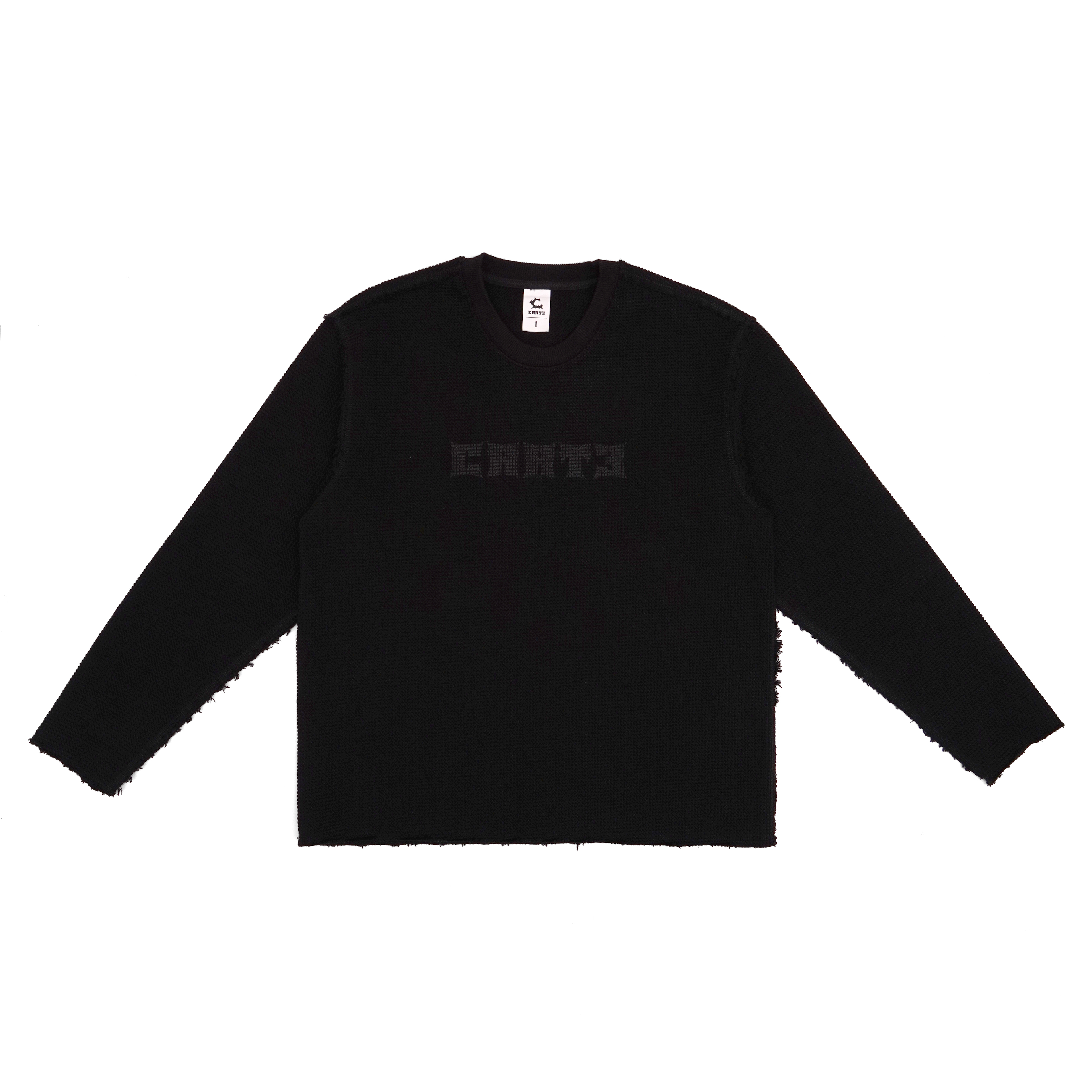 CAAT3 C3 WAFFLE SWEATER BLACK CAAT3WS01BK