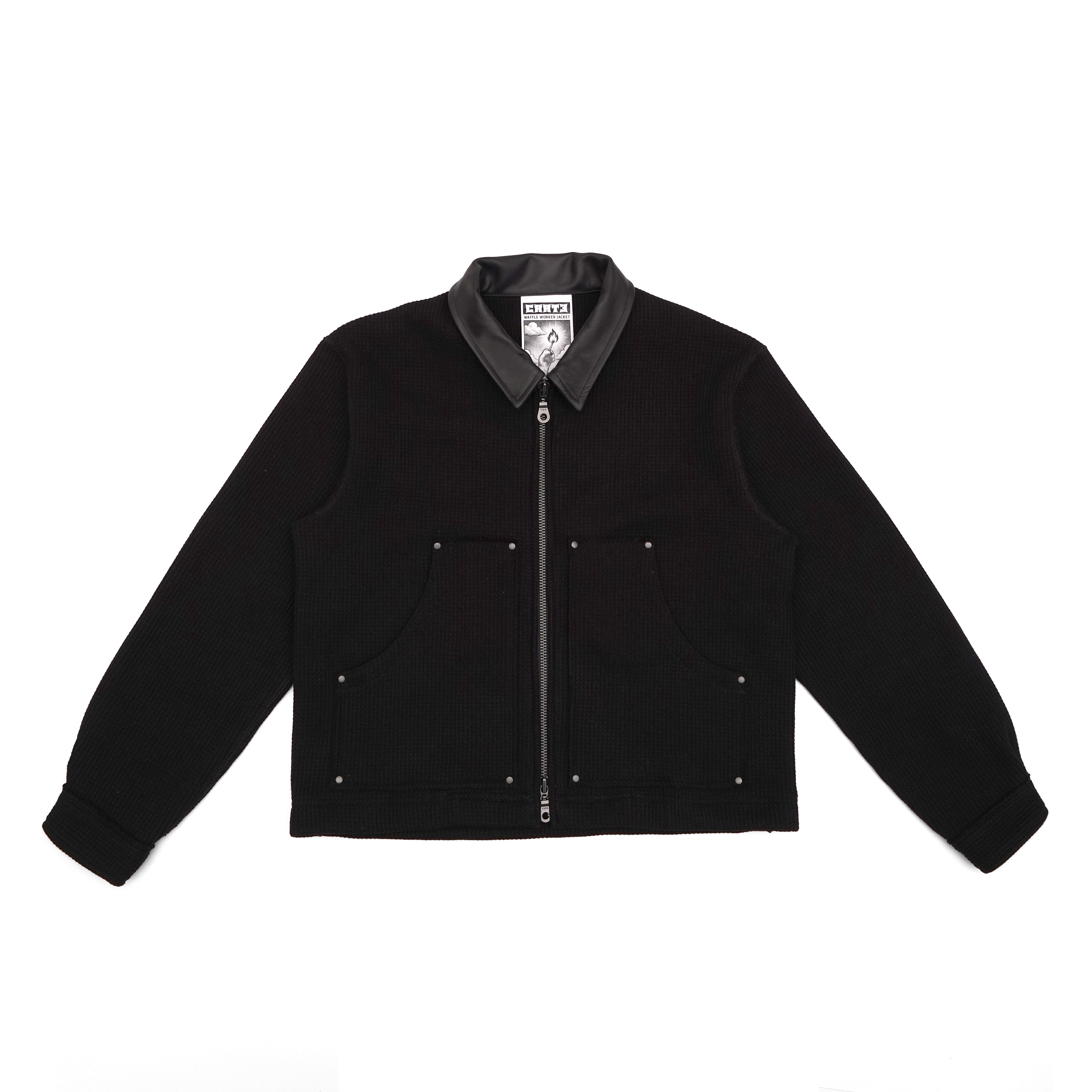 CAAT3 C3 WAFFLE WORKER JACKET BLACK CAAT3WJ01BK