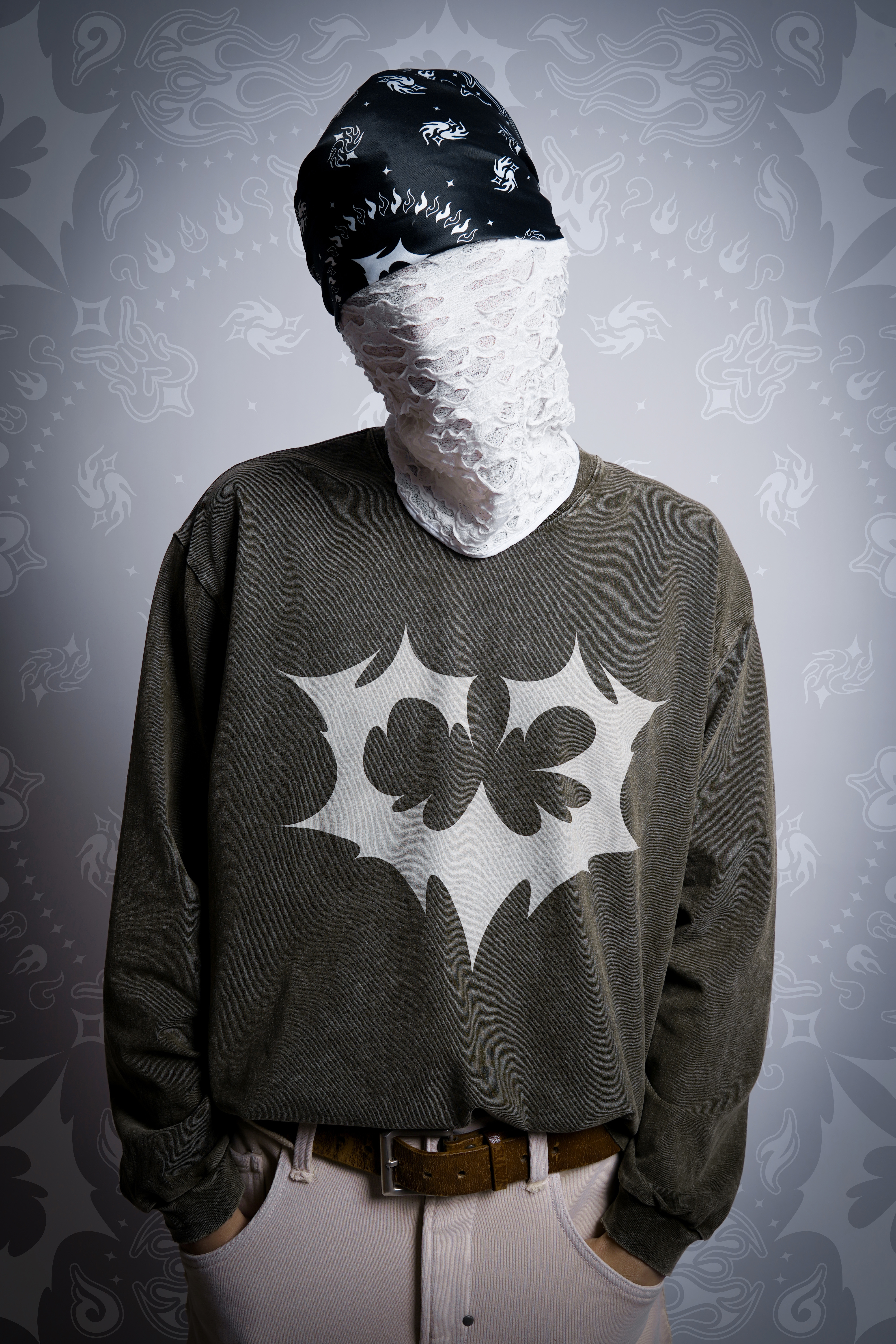 CAAT3 C3 HEART L/S TEE GREY GREEN CAAT3LT01GG