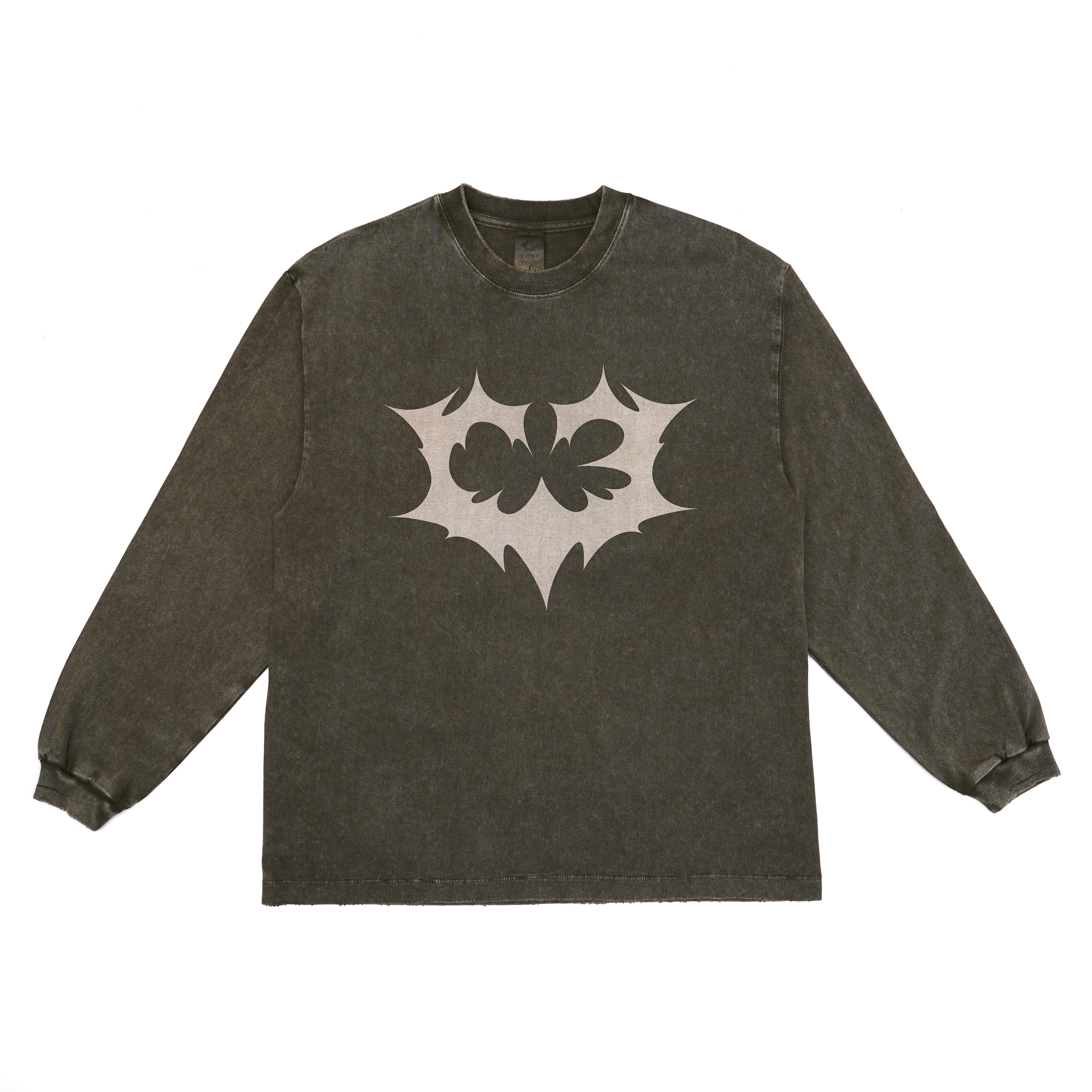 CAAT3 C3 HEART L/S TEE GREY GREEN CAAT3LT01GG