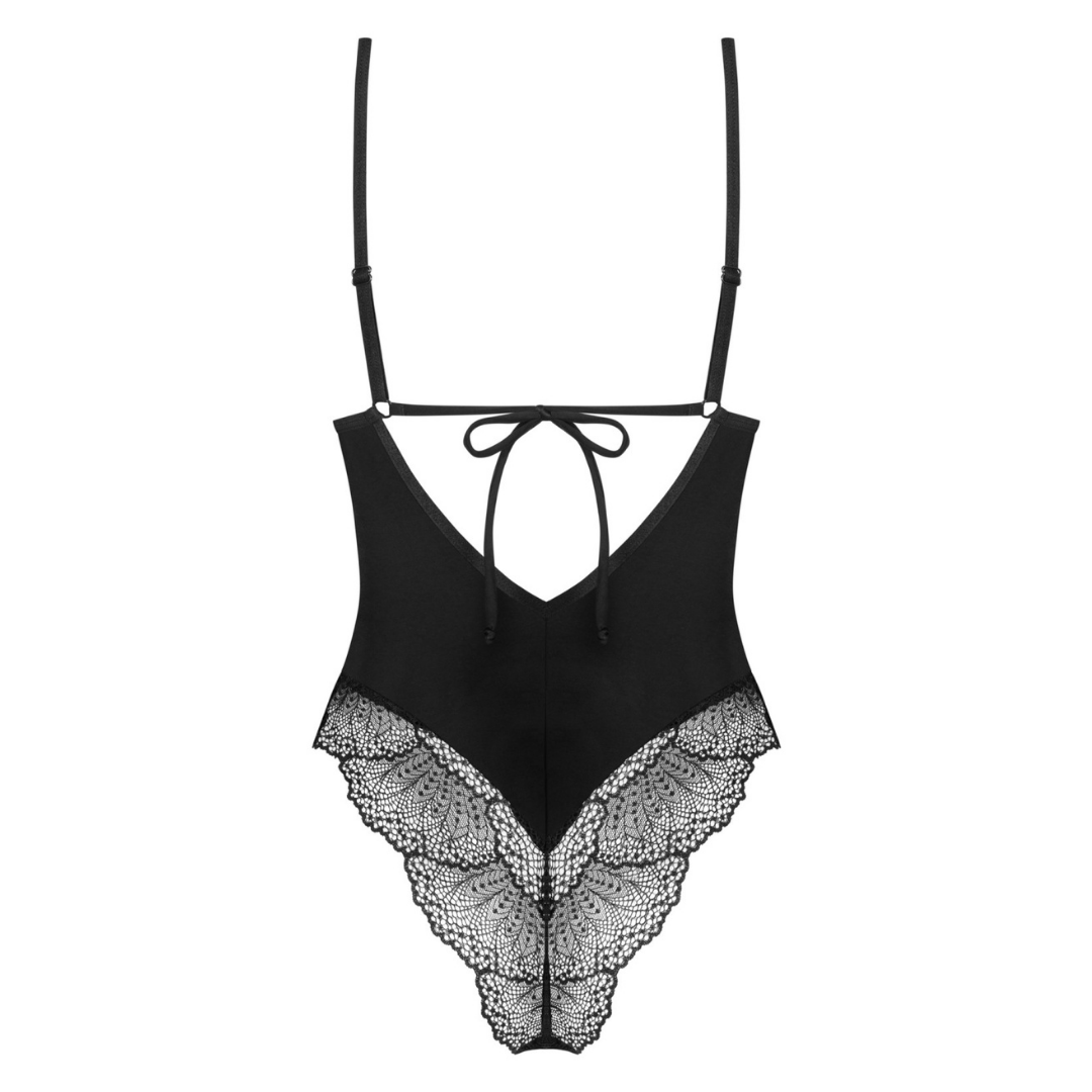 Obsessive - Lobellis 蕾絲邊可開襠連體衣 - XS/S/M/L/XL/XXL