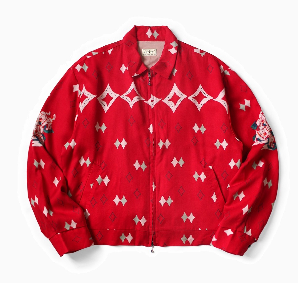 KAPITAL 2026 Rayon twill Ainu Mosir print DRIZZLER JACKET - PRE ORDER ITEM (預訂中)