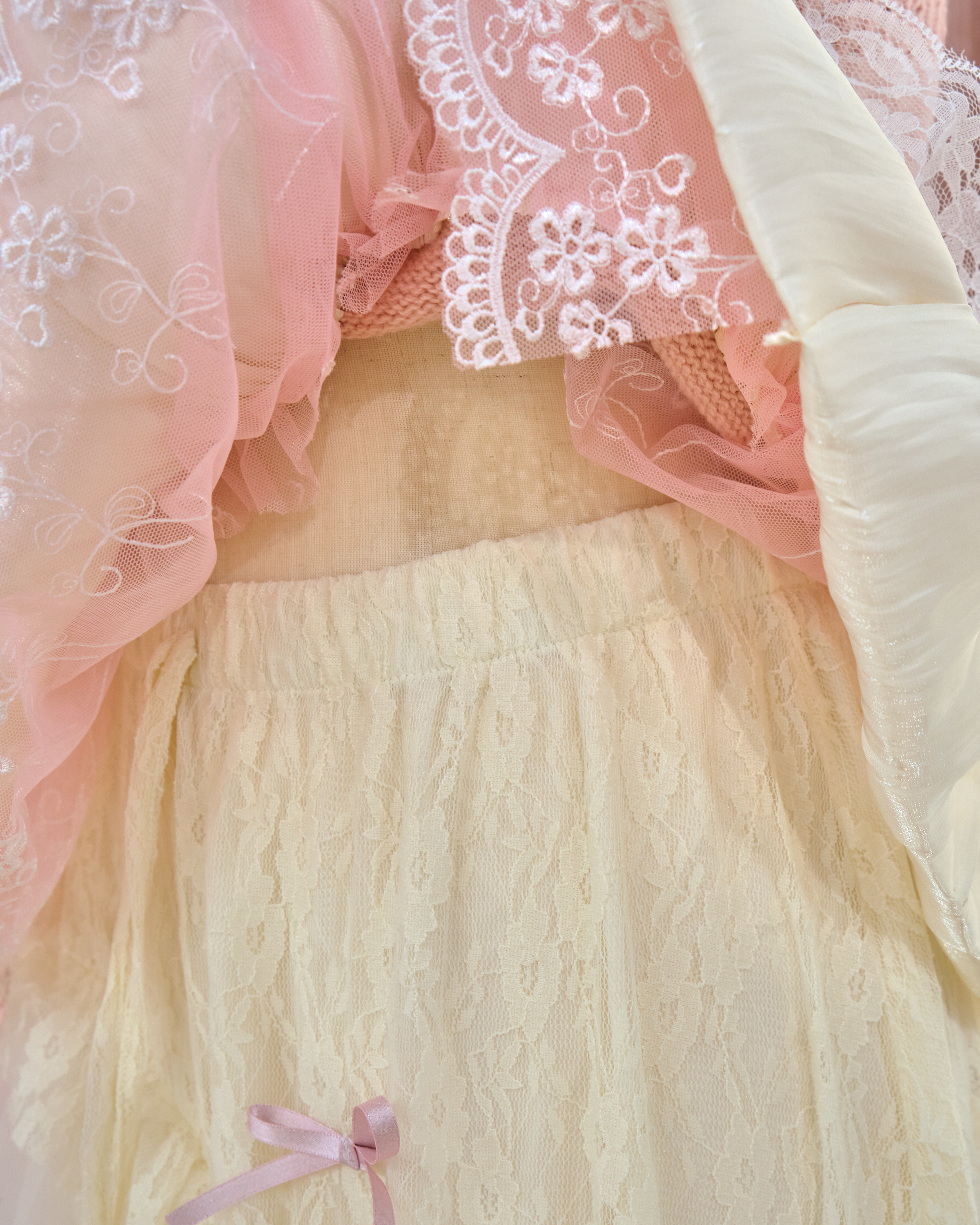 13363 Iridescent Tiered Lace Princess Long Skirt