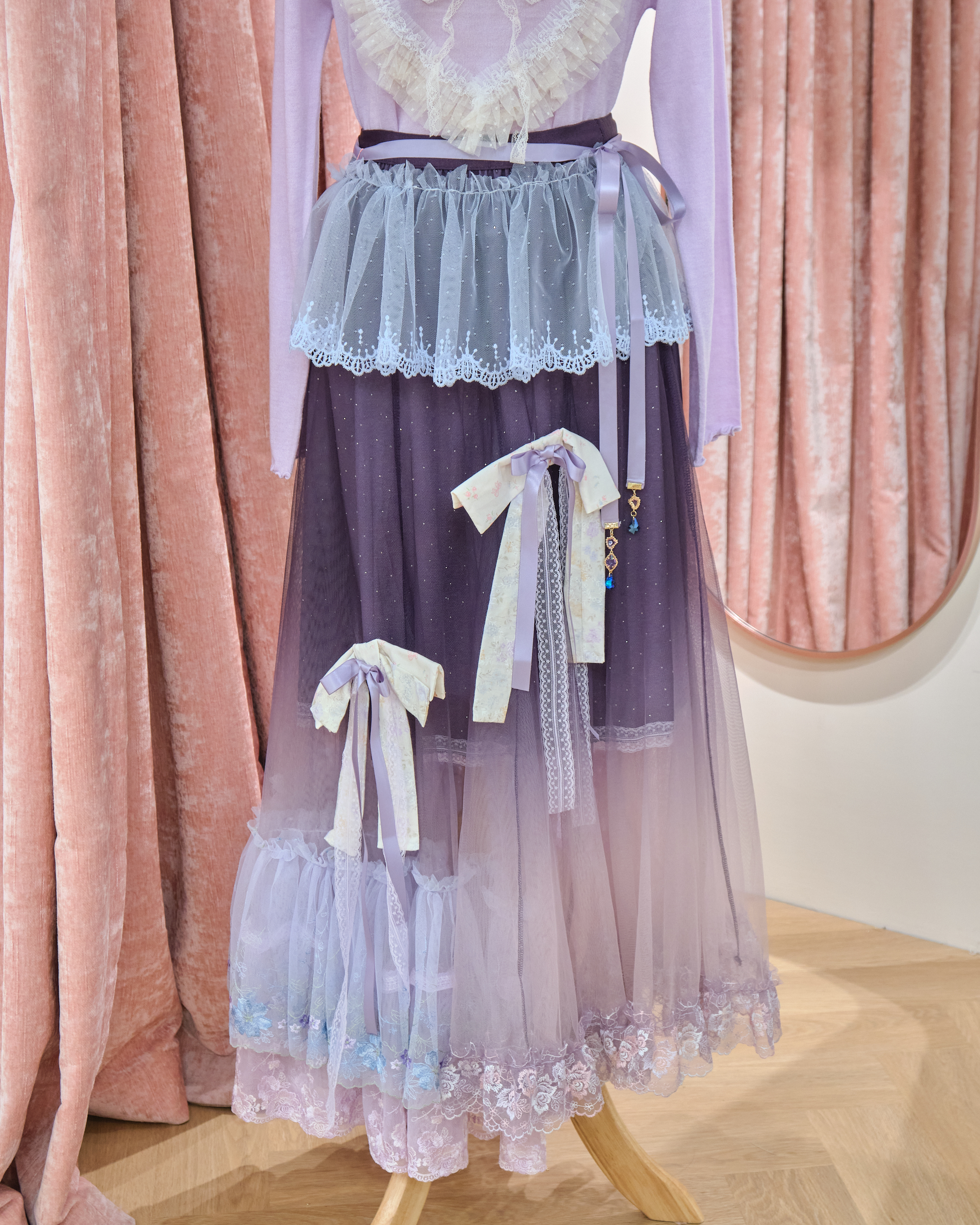 13361 Fairy Realm Tiered Lace Princess Long Skirt