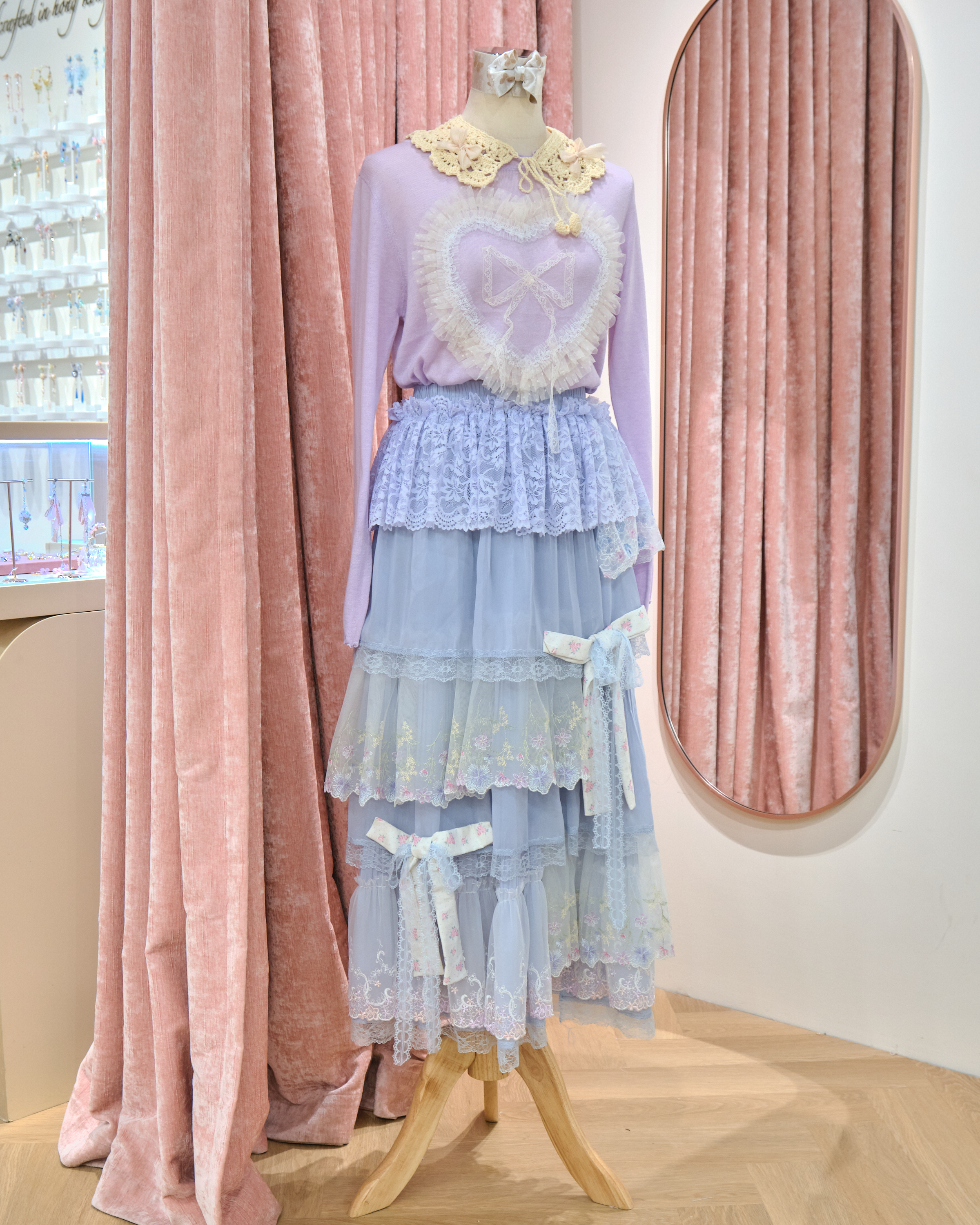 13359 Fairy Realm Tiered Lace Princess Long Skirt