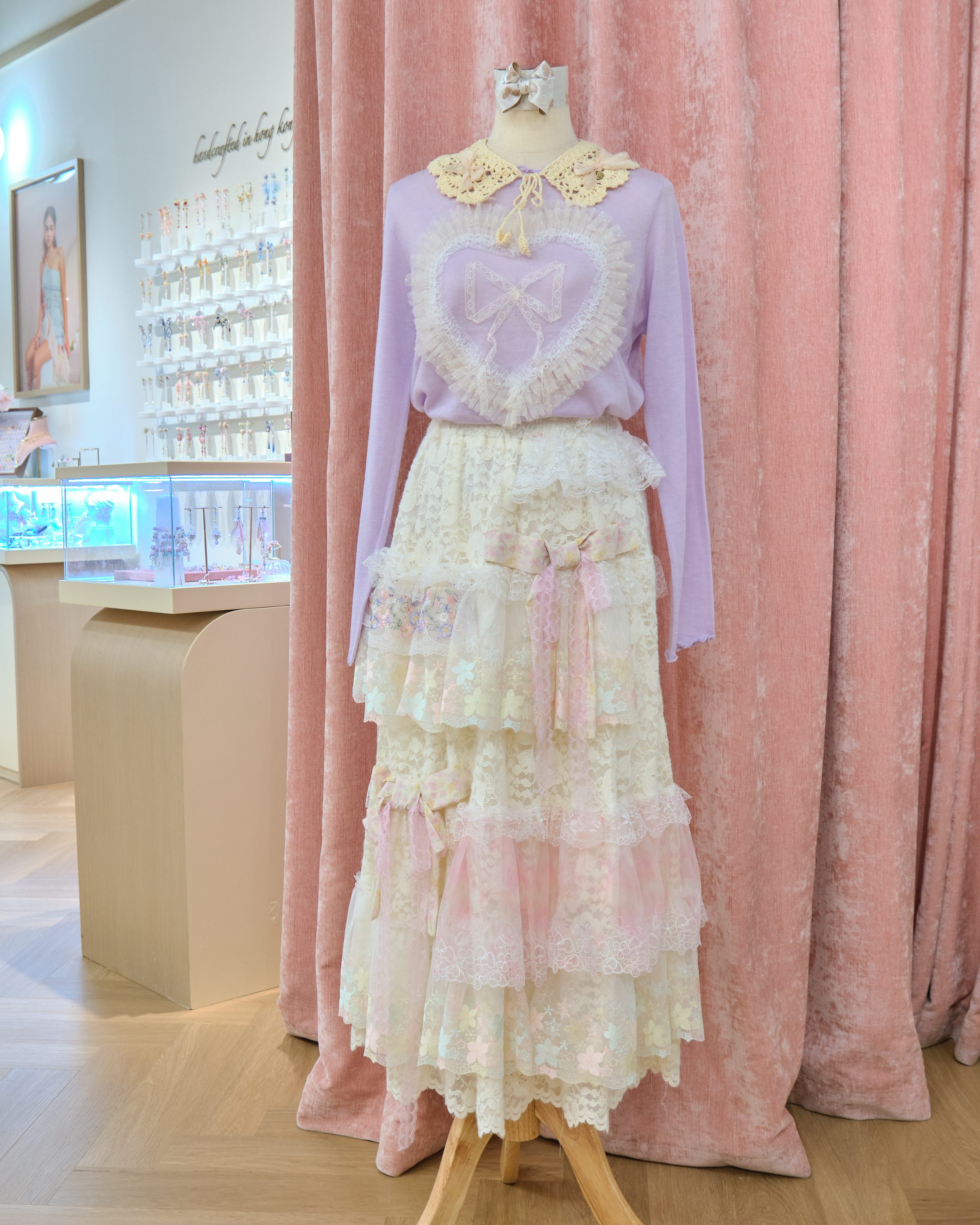 13358 Fairy Realm Tiered Lace Princess Long Skirt