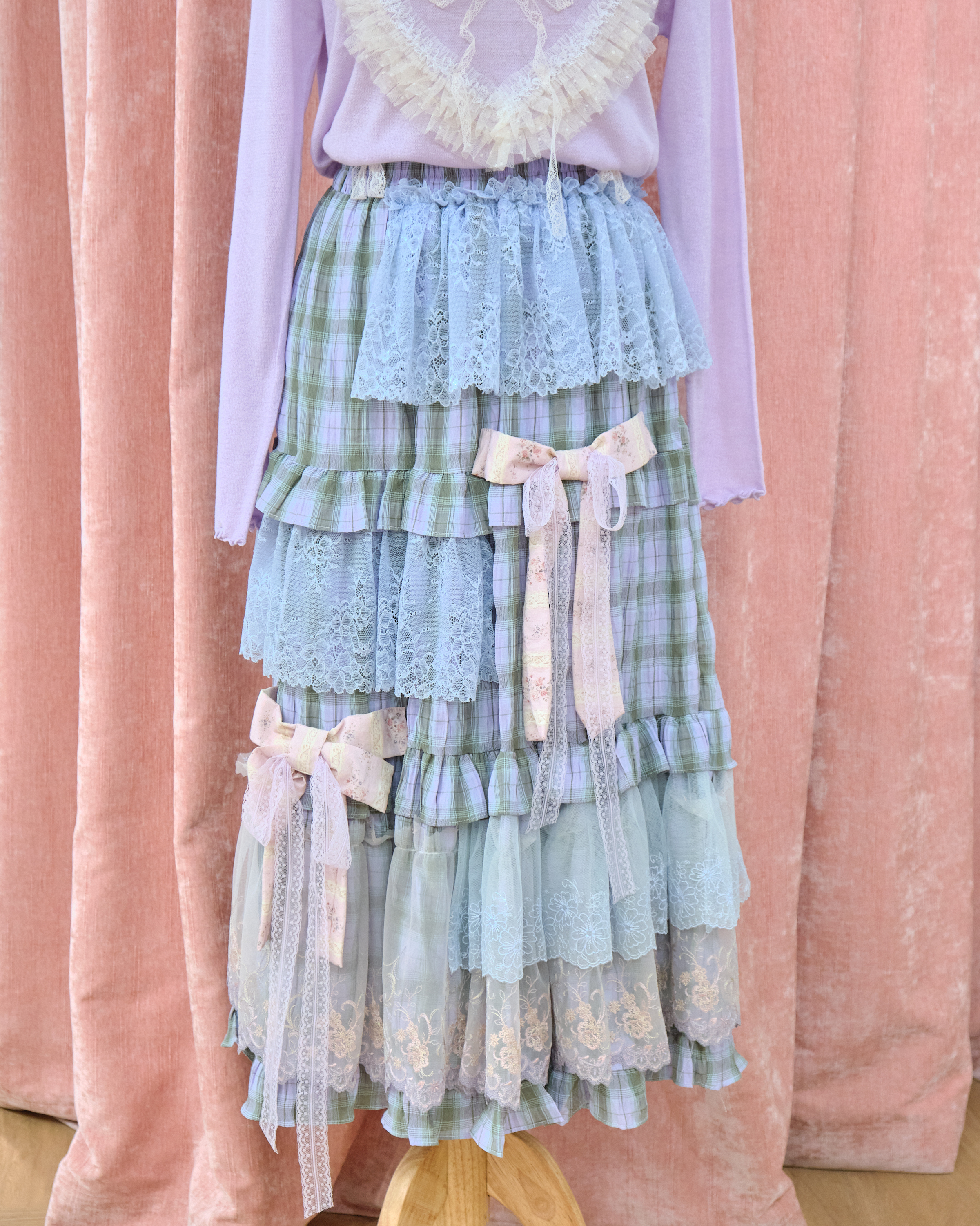 13357 Fairy Realm Tiered Lace Princess Long Skirt