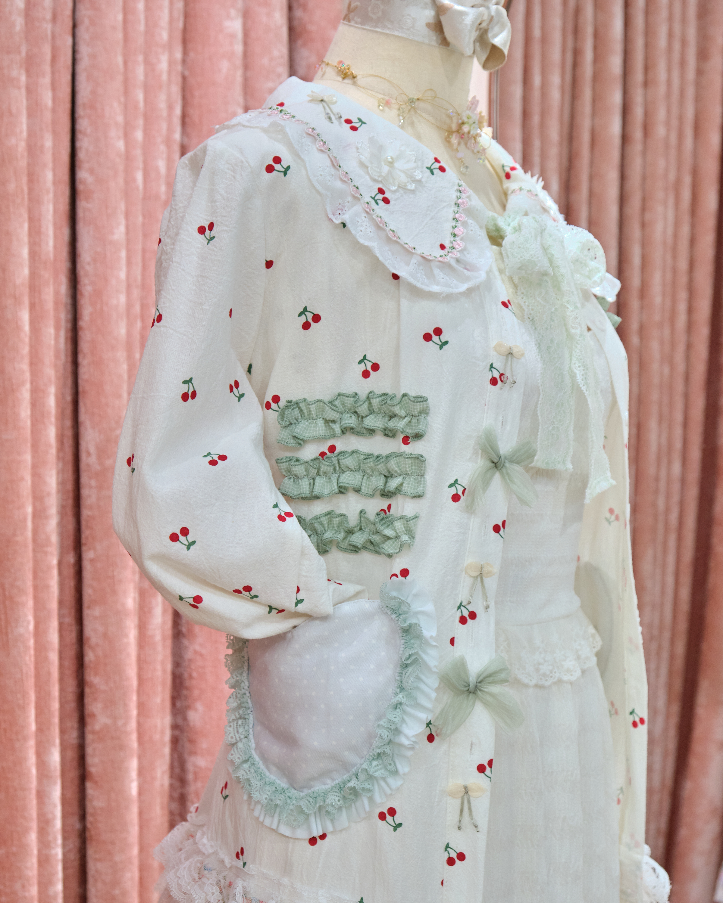 13338 Pastel Ruffle Fairy Long Blouse Jacket