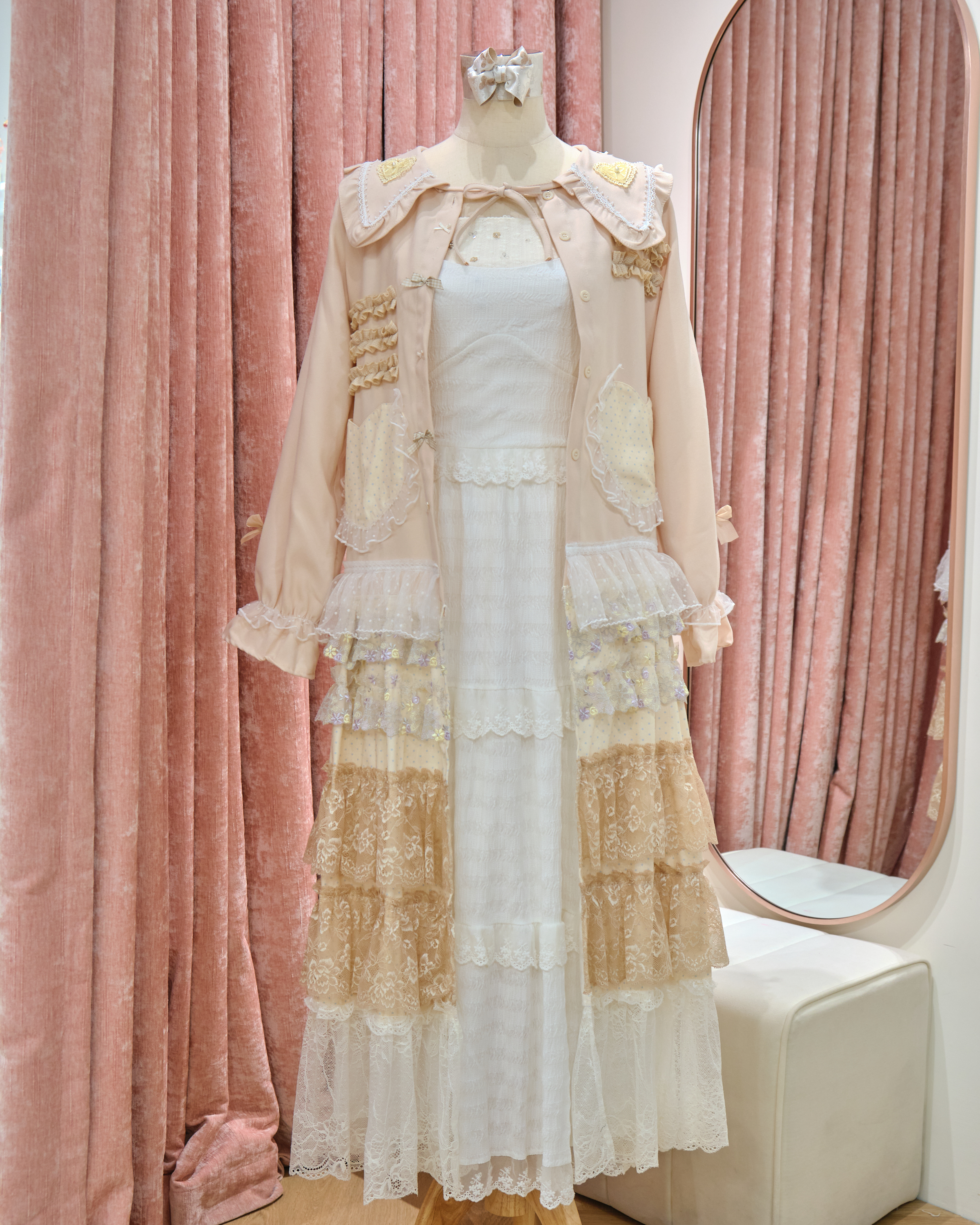 13337 Pastel Ruffle Fairy Long Blouse Jacket