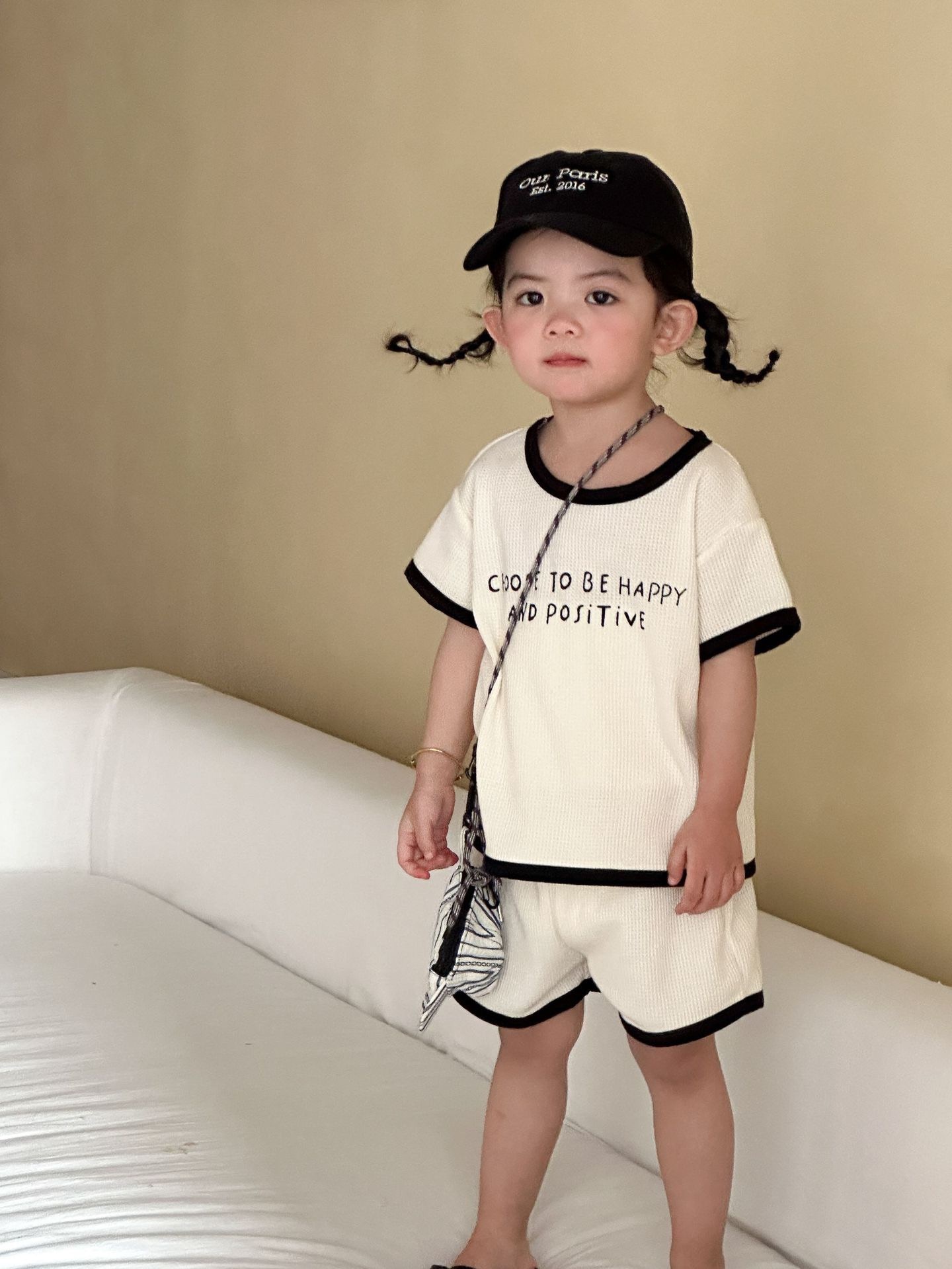 華夫格撞色字母套裝