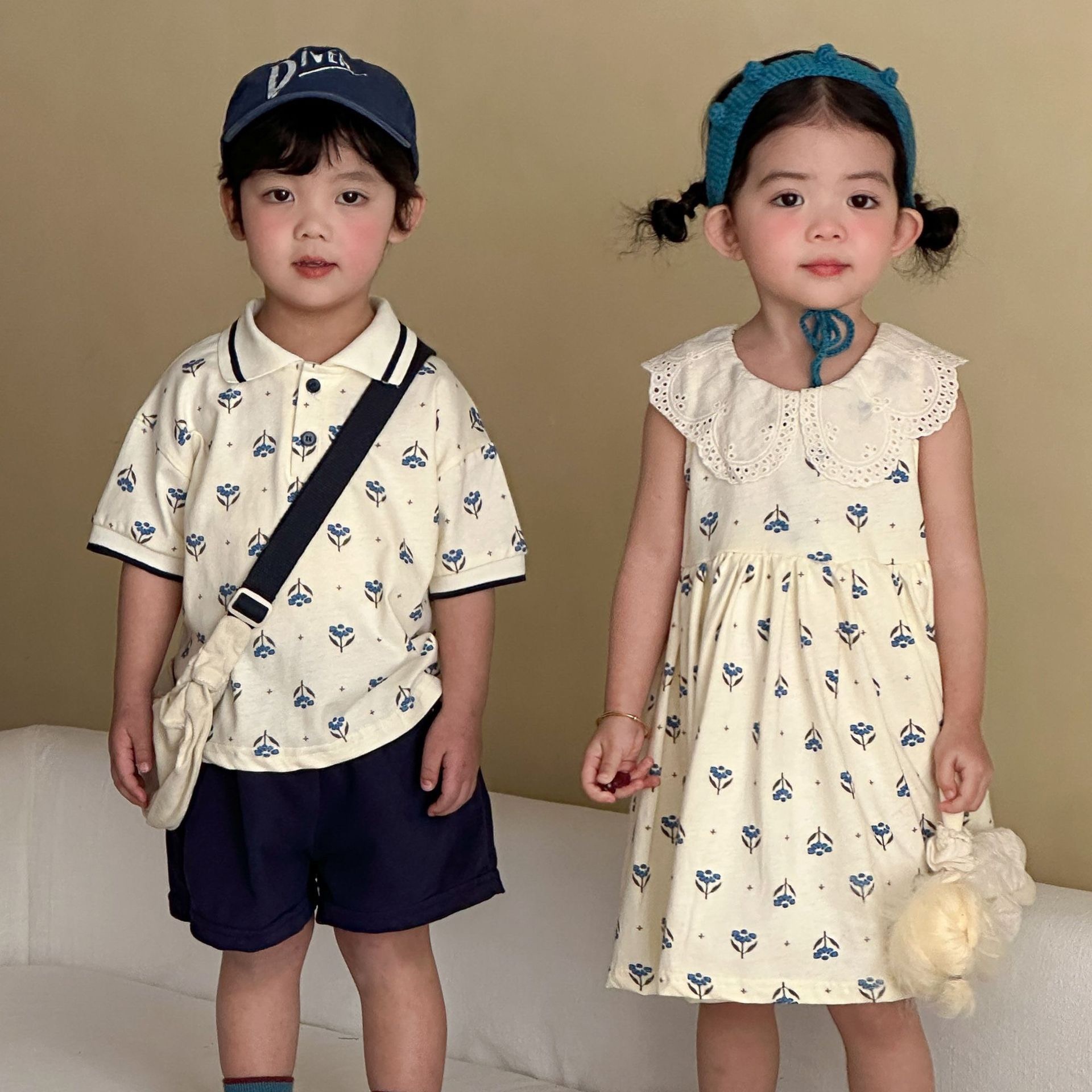 兄弟姐妹一起穿_碎花套裝/洋裝