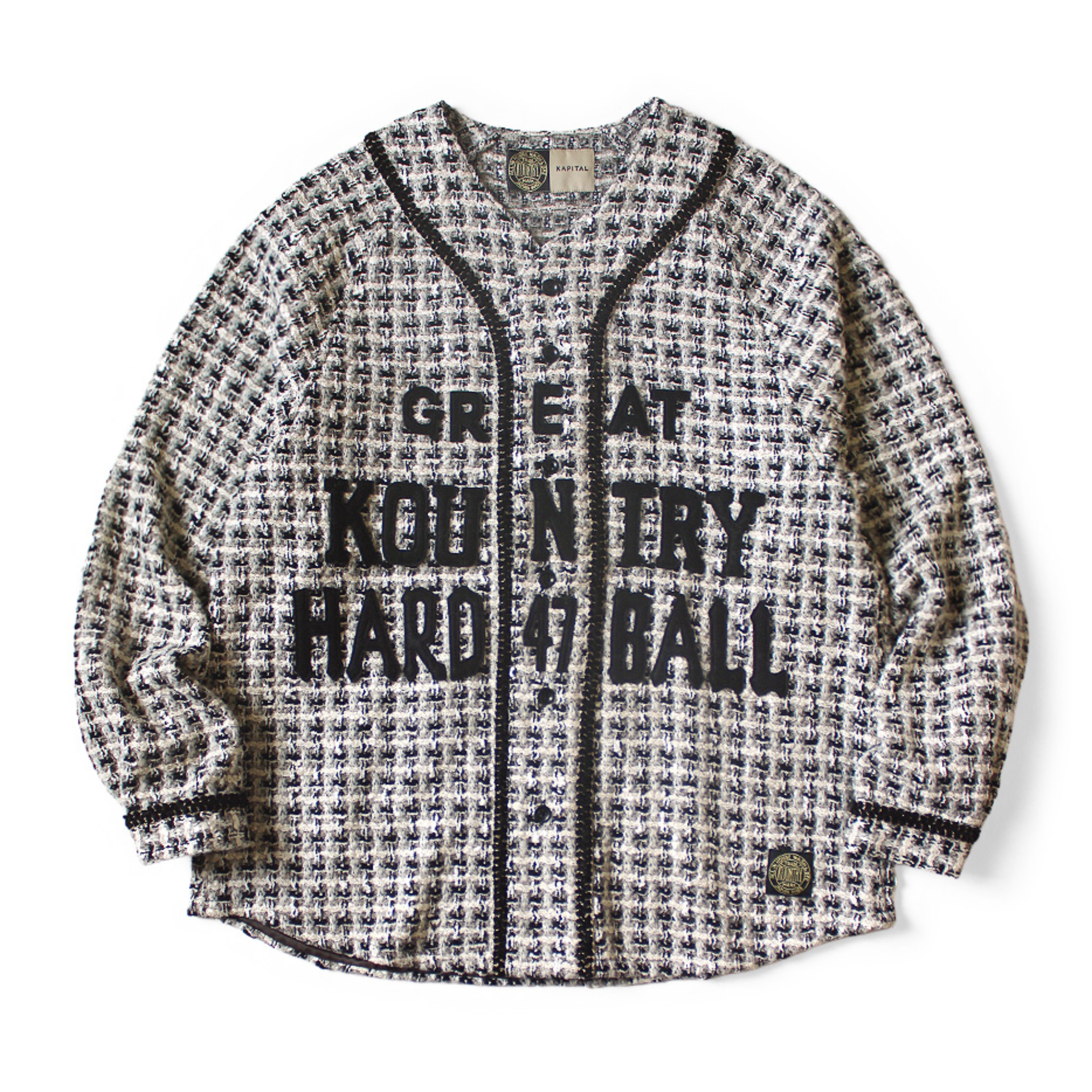 『代購+現貨商品』2026SS KAPITAL GREAT KOUNTRY 刺繡 小香風 棒球衫 長袖 襯衫 外套 現貨 K2510LS145