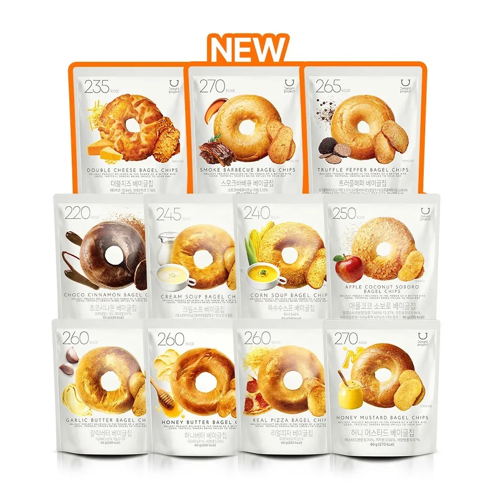 Olive Young 必買|Delight Project Bagel Chip 低卡貝果片(6種口味任選)