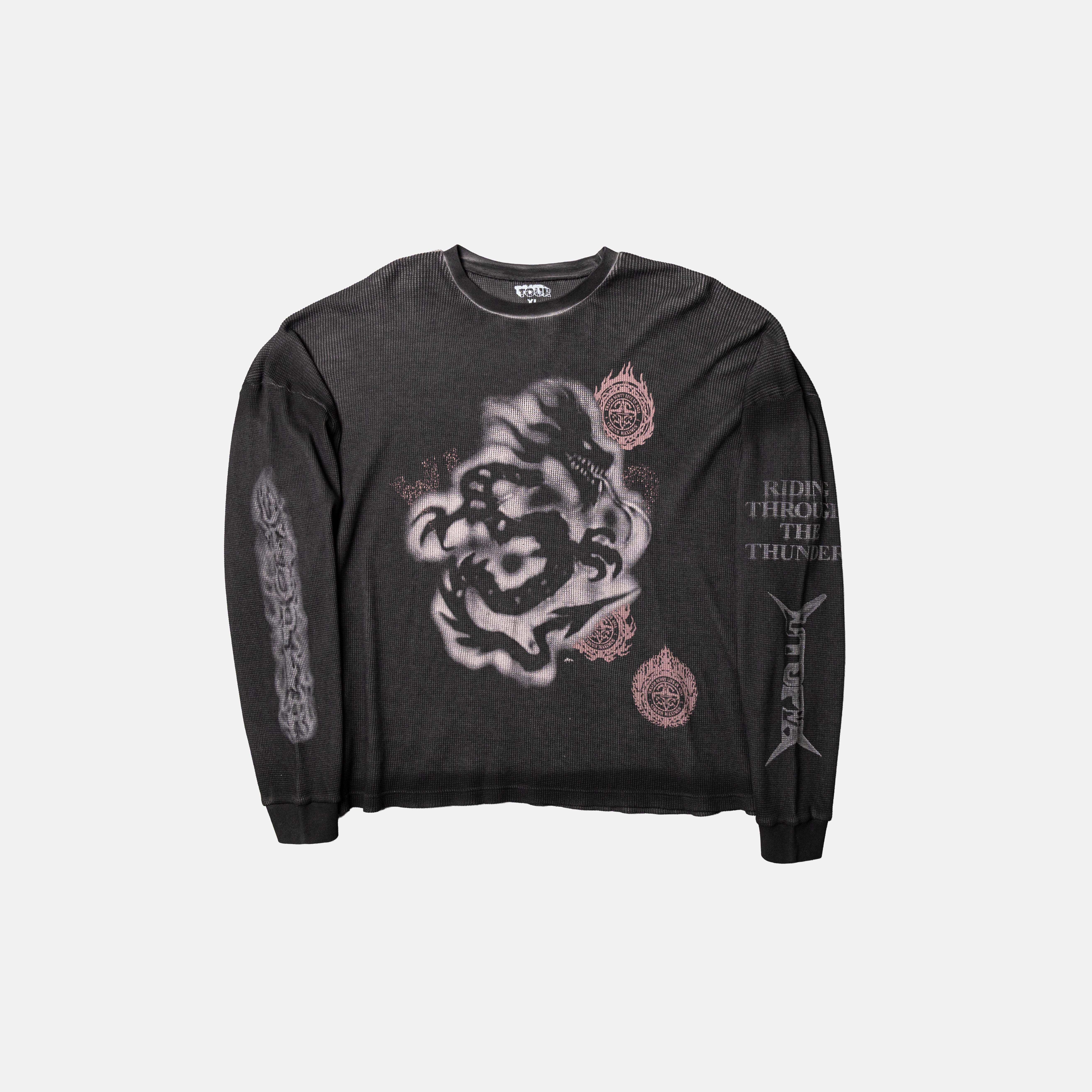 -(B3d01)-TRAVIS SCOTT CONCERT TOUR 2025 WAFFLE LS TEE 巡迴演唱會限定 華夫格 長T