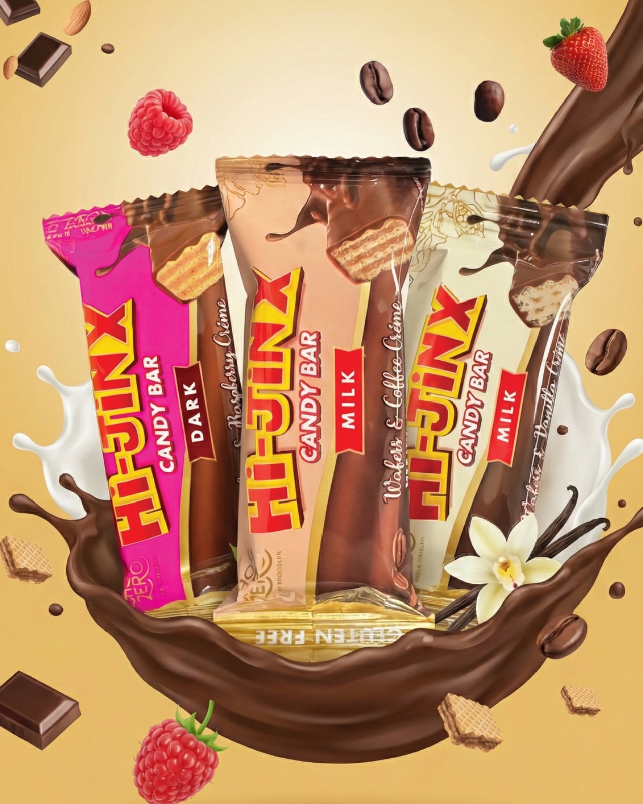 Choczero Hi-Jinx黑朱古力覆盆子迷你夾心威化餅乾(紅桑子) 231g