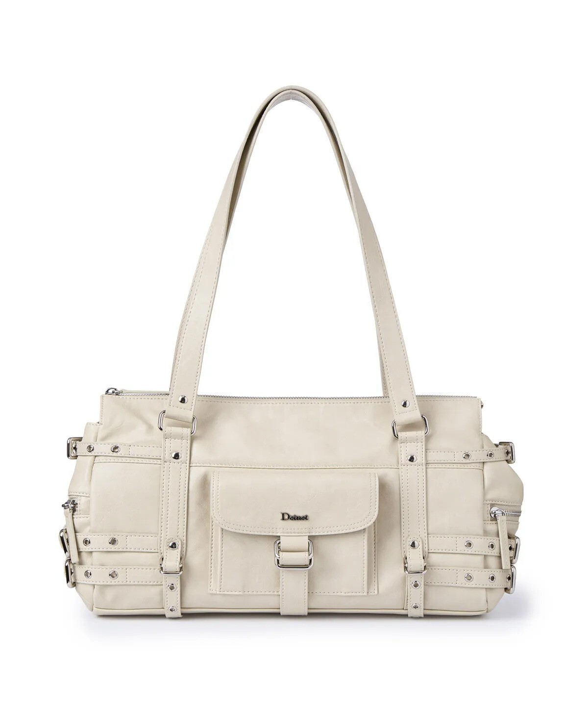 DEINET - BELTED POCKET SHOULDER BAG (BEIGE)
