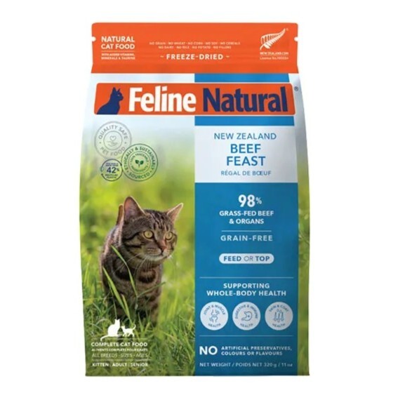 F9 Feline Natural 無穀物凍乾脫水貓糧 單一蛋白系列 牛肉盛宴．320g