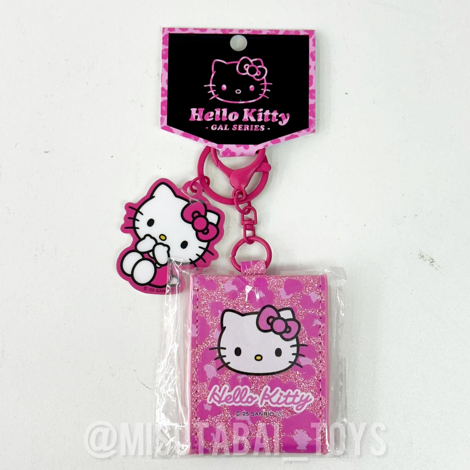 Hello Kitty Gal Series Mini Mirror Charm - Leopard Pattern Pink