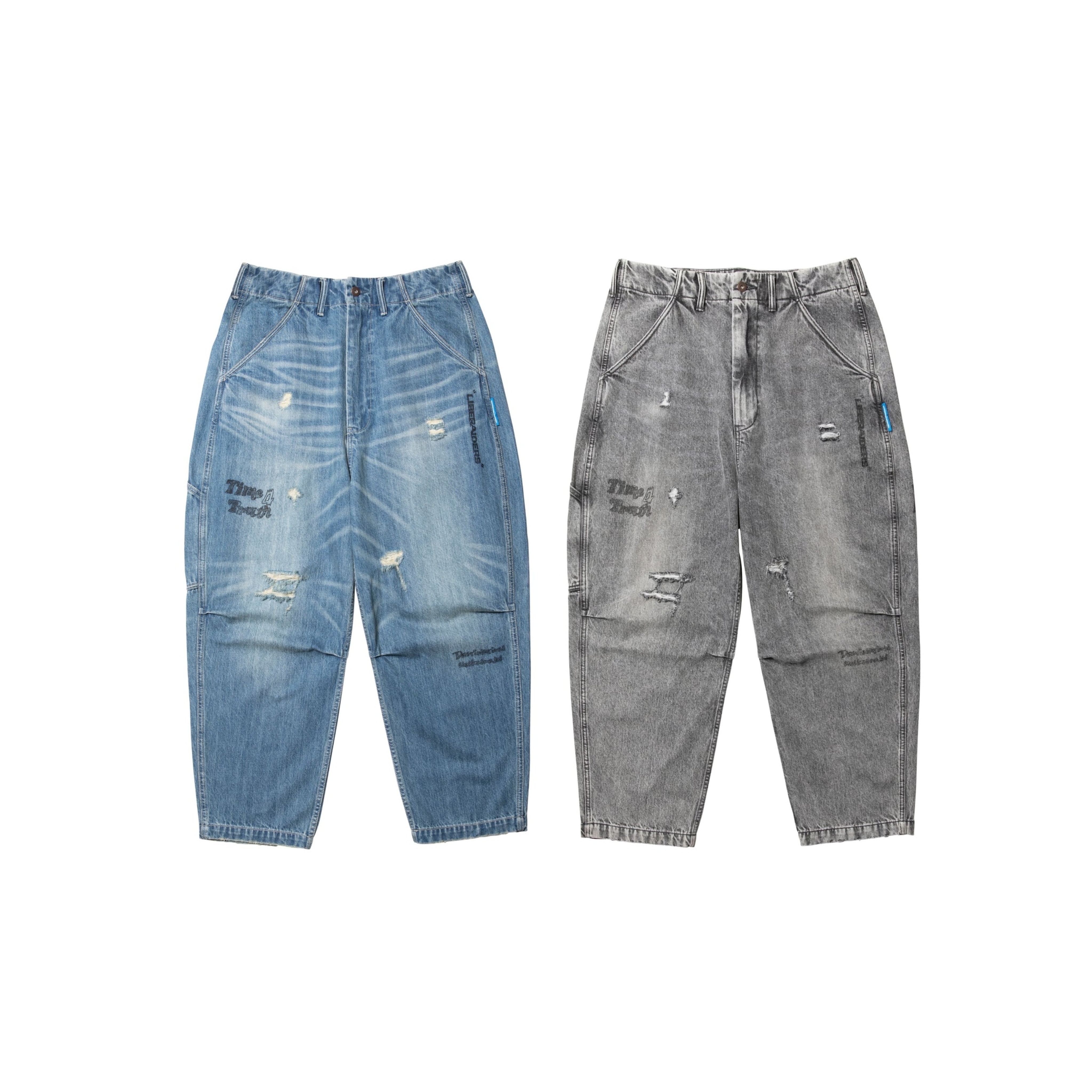 『代購商品』2026SS LIBERAIDERS DAMAGED DENIM SARROUEL PANTS 破壞 牛仔褲 長褲 737052601